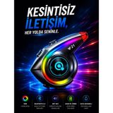 Intercom Y21 Motosiklet Kask Kulaklık Bluetooth 5.4 Kablosuz Motor Kulaklık Stereo Müzik Çalar - Koyu Siyah
