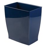 InterDesign Mono çöp kovası çöp kutusu – Dikdörtgen, plastik, plastik, koyu mavi, 28.4 x 18.9 x 30.3 cm