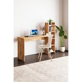 İntergo Kitaplıklı Fonksiyonel Çalışma Masası - Masa Genişlik: 120 cm – Derinlik: 45 cm Masa Yerden Yüksek: 73,8 cm Kitaplık Raf Ölçüleri: 30 cm x 22 cm Kitaplık Yerden Yükseklik: 120 cm - Atlantik Çam