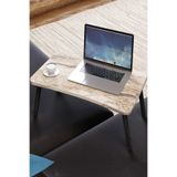interGO Lipa Katlanabilir Laptop Sehpası Beyaz Mermer Desenli