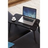 interGO Lipa Katlanabilir Laptop Sehpası Siyah Mermer Desenli
