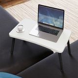 İntergo Renkli Laptop Sehpası Katlanabilir Yatak Koltuk Üstü Kahvaltı Bilgisayar Sehpası Beyaz - Y: 24 cm D: 35 cm G: 60 cm