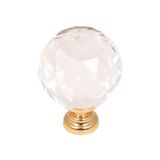 Interio Kristal Düğme Kulp Modelleri Altın Dolap Çekmece Mobilya Mutfak Kulbu 30MM