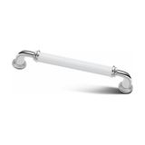 Interio Melis Beyaz Krom Lüks Mobilya Dolap Çekmece Kulp 160MM - Beyaz - Gümüş / Oda