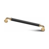 Interio Melis Siyah Altın Lüks Mobilya Dolap Çekmece Kulp 288MM - Sarı - Siyah