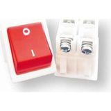 INTERKOM Geniş Işıklı Anahtar 30X22 Kırmızı (Vidalı)(1 Adet Fiyatıdır)