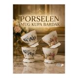 İnterlife Porselen Mug Kupa Bardak Gold Detaylı Çiçek Desenli Kahve ve Çay Kupası (1 ADET)
