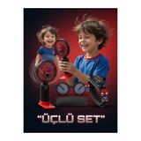 intermax 1-13 Yaş Cool Çocuk 3 Lü Set Güneş Gözlüğü, Gözlük Kabı Dijital Kol Saati ve Vantilatör