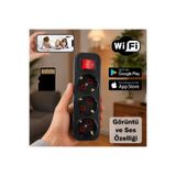 intermax Kablosuz Siyah Mini Piriz Wifi 1080P HD IP Kamera