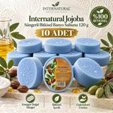 Internatural Jojoba Süngerli Bitkisel Banyo Sabunu 10'Lu Paket (10 X 120 G)