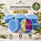 Internatural Kolajen Süngerli Bitkisel Banyo Sabunu 5'Li Paket (5 X 120 G)