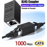 Internet Kablosunu Uzatma Aparatı RJ45 Coupler Network Ekler Birleştirir 1000MBPS Cat5 Cat6 (1 Adet) - CAT6 Uzatıcı