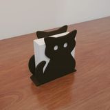 Internos Design Kedi Şeklinde Peçetelik - Siyah