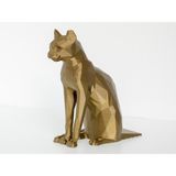 Internos Design Modern Tasarımlı Kedi Şeklinde Kapı Stoperi - Altın