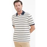 İntersivin Erkek Polo Yaka Çizgili Örme T-Shirt Kısa Kollu Standart Kalıp SD-09 - Lacivert