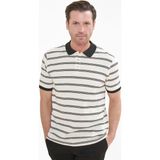 İntersivin Erkek Polo Yaka Çizgili Örme T-Shirt Kısa Kollu Standart Kalıp SD-09 - XL - Siyah
