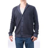 İntersivin Erkek Şal Yaka Düğmeli Regular Kalıp Akrilik Örme Triko Kazak C-27 - Lacivert - 2XL