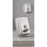 İntersteel Silver Paslanmaz Çelik Dikey Sıvı Sabunluk - 500 Ml Basmalı Sabun Dispenseri - Banyo Ve Mutfak İçin Lüks Sabunluk Gri