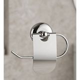 İntersteel Silver Paslanmaz Dil Kapaklı Tuvalet Kağıtlığı - Modern Krom Banyo Kağıt Askısı - Duvara Monte Kapaklı Kağıtlık Aparatı Gri
