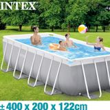 Intex 26790 Dikdörtgen Prefabrik Aile Havuzu 400X200X122CM Merdiven ve 220V Filitreli Set