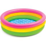 Intex 3 Boğumlu Şişme Bebek Havuz 86x25 cm Gökkuşağı Renkli Eğlenceli Tasarım