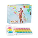 Intex 58724 Gökkuşağı 203 cm Renkli Yastıklı Şişme Deniz Yatağı