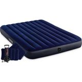 Intex 64765 Çift Kişilik Şişme Yatak Seti, Pompa ve 2 Yastık ile Mavi Vinil 203x152x25 cm