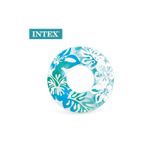 Intex 91 Cm Renkli Çiçek Desenli Havuz Simidi Can Simidi Mavi