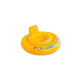 Intex Bebek Flatörü Sarı Şişme Bebek Simidi Ayak Delikli Koltuk 70 cm 11 kg Wet Set Collection 56585