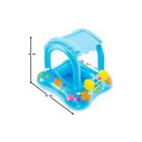 Intex Gölgelikli Bebek Flatörü | Oyuncaklı Baby Float | Tente Koruyuculu Şişme Yüzme Simidi | 60x60cm
