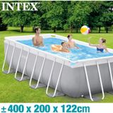 Intex İntex 26790 Prefabrik Aile Havuzu 400x200x122cm Merdiven ve Filitreli