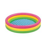 intex İntex Yumuşak Tabanlı Çocuk Havuzu 114 x 25 cm Renkli Pompa ile Eğlenceli Oyun Alanı