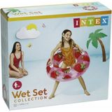 Intex IS56261Tropikal Meyve Desenli 107 cm Tutunmalı Simit