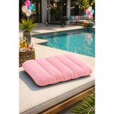 Intex Kadife Yüzeyli Şişme Yastık - Plaj Yastığı - Deniz Yastığı - Ortopedik Seyahat Yastığı - Kamp Yastığı - Havuz Yastığı - Kadife Şişme Yastık 43x28x9 cm.
