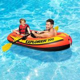 intex Kürekli Binici Bot Seti - Kürekli Şişme Bot Set - Havuz ve Deniz Binici Bot Explorer 200 - 185X94X41 Cm. - 185 x 94 x 41 cm - Turuncu
