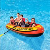 intex Kürekli Binici Bot Seti - Kürekli Şişme Bot Set - Havuz ve Deniz Binici Bot Explorer 300 - 211X117X41 Cm. - 211 X 117 X 41 cm - Turuncu