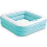 Intex Mavi Şişme Taban Mini Kare Havuz 86x86x25 cm 1-3 Yaş Arası Çocuklar İçin Güvenli Eğlence