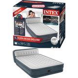İntex Queen Dura-Beam Elektrikli Peluş Başlıklı Çift Kişilik Şişme Yatak