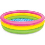 Intex Renkli 3 Bölmeli Şişme Havuz 114x25 cm, Eğlence Dolu Yaz Keyfi - 0 - 12 Ay - Açık Gri
