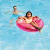 Intex Renkli Dalga Desenli Şişme Deniz Simidi 114 cm, keyifli plaj zamanı, pembe, 9+ yaş - 0 - 3 Yaş - Açık Pembe