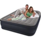 intex Şişme Çift Kişilik Yatak, Elektrikli Pompa, Queen Deluxe, 152X42X203 cm - Seçenek 1 - Ahşap