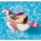 Intex Tek Boynuzlu At Şişme Deniz Yatağı 201X140X97 cm – Tutmaçlı Unicorn Ada Binici – El Pompası Hediyeli Büyük Boy Havuz & Deniz Simidi