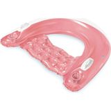 intex Tutmalı Bardaklı Koltuk Simit - Bardaklı Şişme Koltuk - Deniz Koltuğu - Şişme Koltuk Simit - Bardaklı Lounge - Havuz Koltuğu - Şişme Şezlong Simit 147X99 Cm. - Pembe