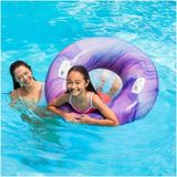 intex Tutmalı Renkli Simit - Şişme Mor Dalga Desenli Simit -Renkli Şişme Deniz Simidi-Deniz Simidi 114 cm - 0 - 3 Yaş - Bordo