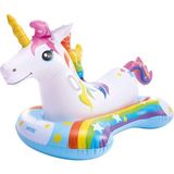 intex Tutmalı Unicorn Binici Şişme Bot - Çocuk Unicorn Binici Bot - Şişme Tek Boynuzlu At Binici Bot 163X86 Cm. - Unicorn - 163 x 86 cm - Beyaz