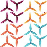 INTGAMX 16 adet 3 Bıçaklı Sahne Yüksek Hızlı Pervane, 5 inç 128 mm CW CCW Yarış Çerçevesi için FPV Drone 2205 2206 2306 2307 Fırçasız Motorlar, GEMFAN 51499 (4 Renk)