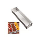 intime endüstriyel mutfak Çelik Önü Kızaklı Tiramisu Pasta Kek Brownie Kalıbı 40x8x8 cm
