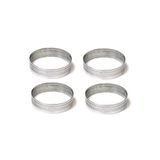 intime endüstriyel mutfak Intime - Delikli Tart Kalıbı - 4'lü Set - Çap 12 Cm DRT-3216