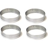 intime endüstriyel mutfak Intime - Delikli Tart Kalıbı - 4'lü Set - Çap 14 Cm DRT-212316