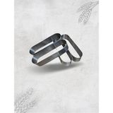 intime endüstriyel mutfak Oval Sandviç Ekmeği Pişirme Kalıbı - 16x4x3 Cm Argon Kaynaklı 4'lü ovl-16